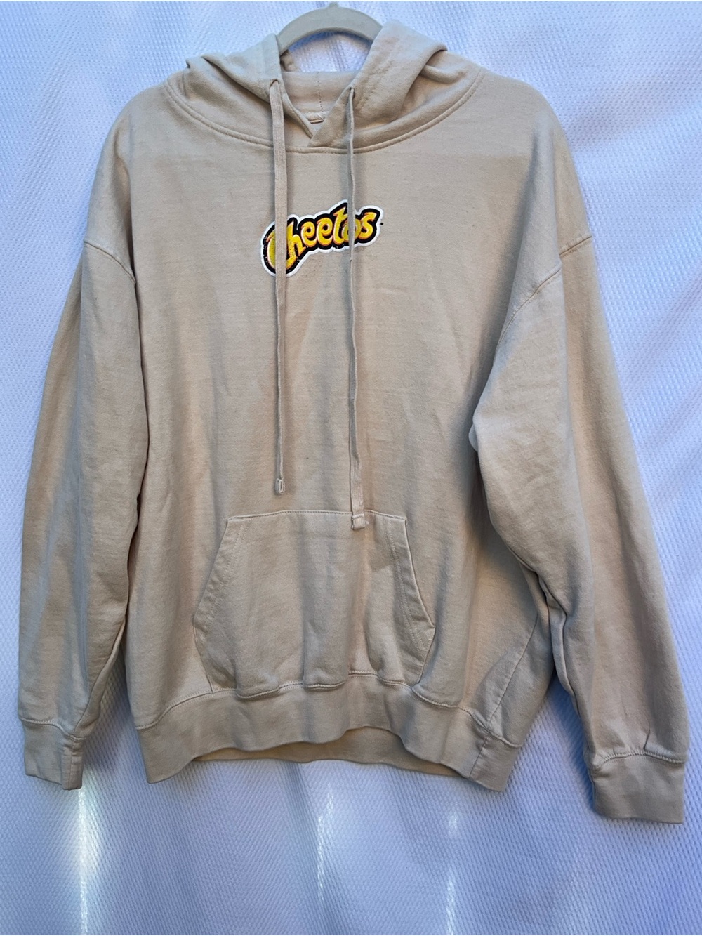 Logo Beige Men's Pullover Hoodie